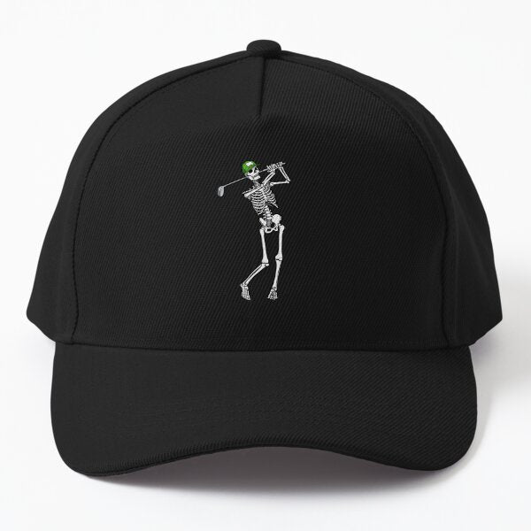 Golfing Skeleton Baskılı Şapka
