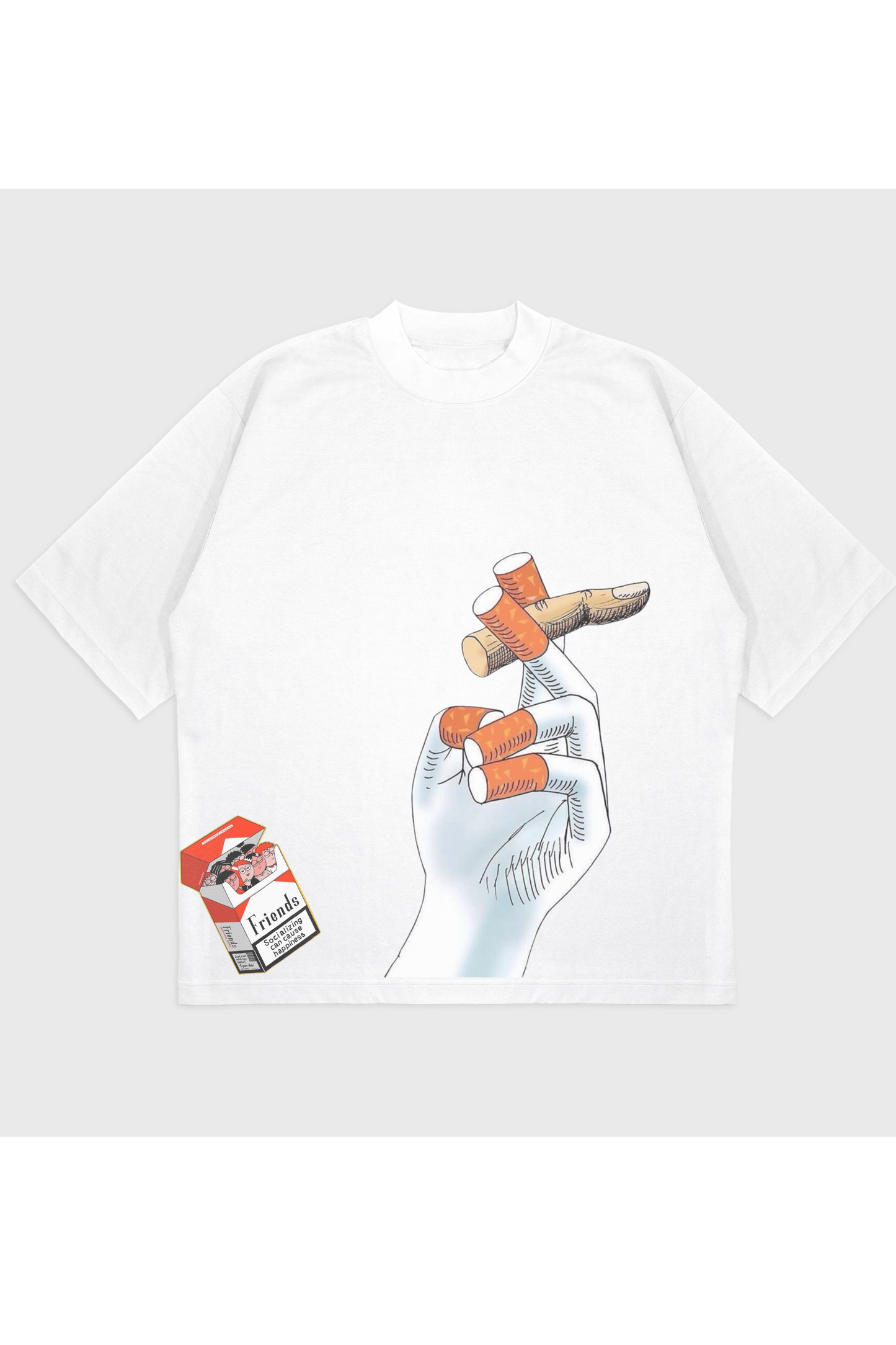 PAİN Bad Habits Oversize Tişört – Siyah/Beyaz Premium Streetwear Unisex Baskılı T-Shirt