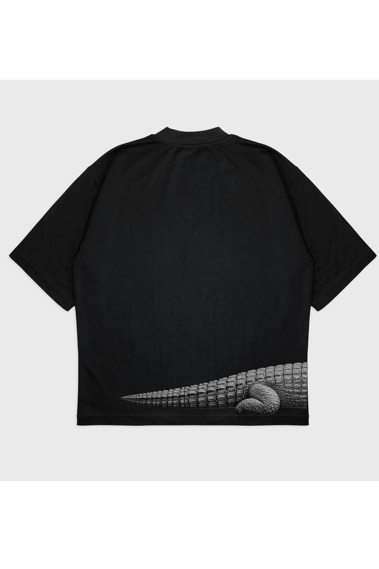 PAİN Crocodile Low Profile Oversize Siyah Tişört – Premium Streetwear Unisex T-Shirt