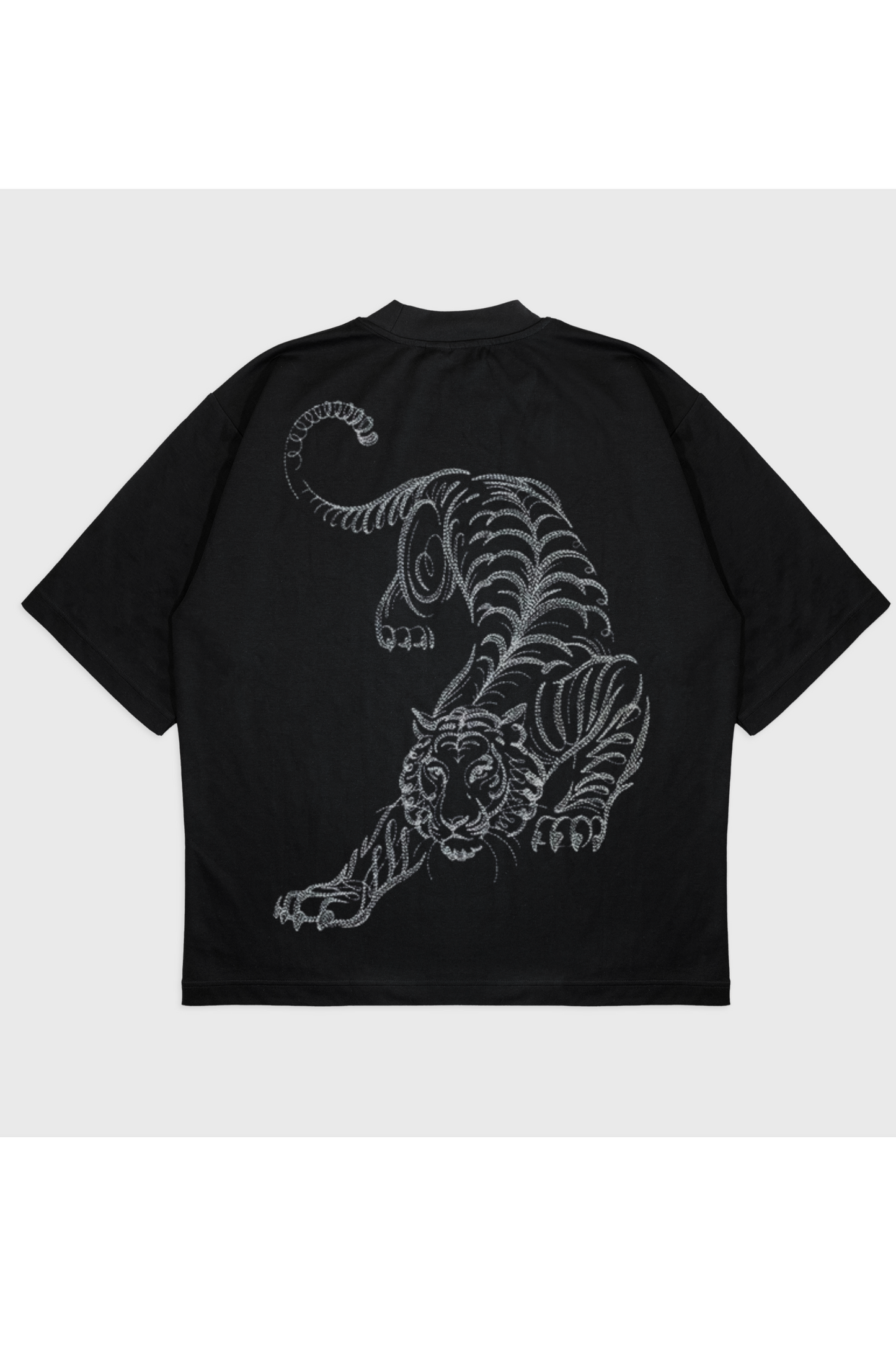PAİN Silent Power Predator Series Oversize Siyah Tişört – Kaplan Baskılı Premium Streetwear Unisex T-Shirt