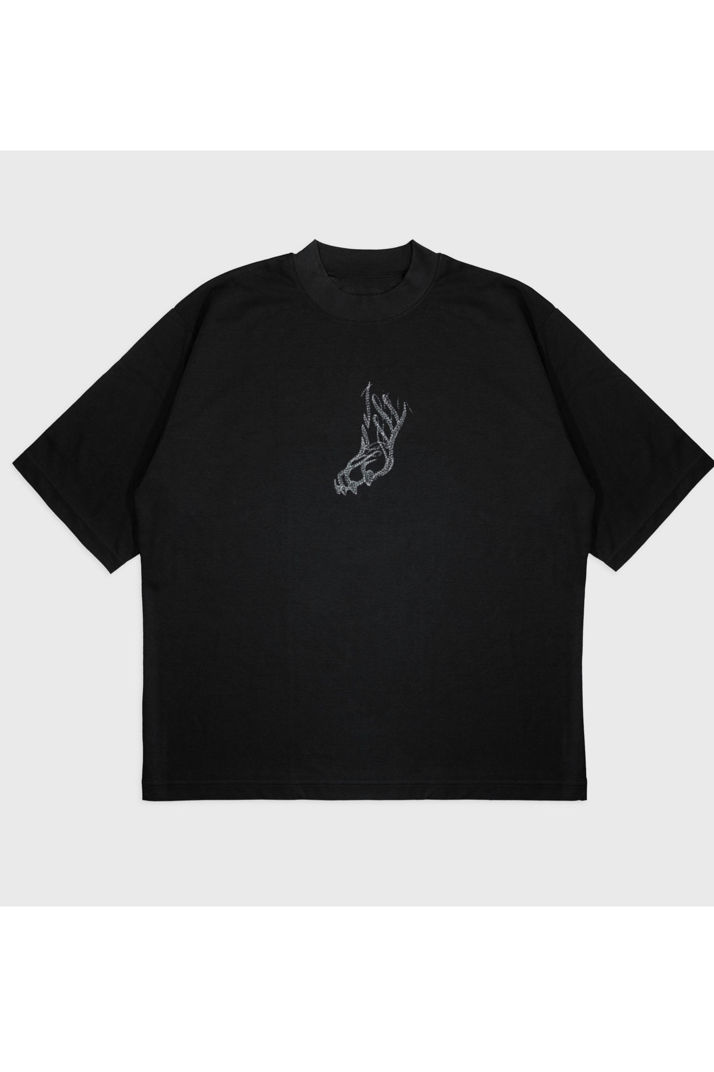 PAİN Silent Power Predator Series Oversize Siyah Tişört – Kaplan Baskılı Premium Streetwear Unisex T-Shirt