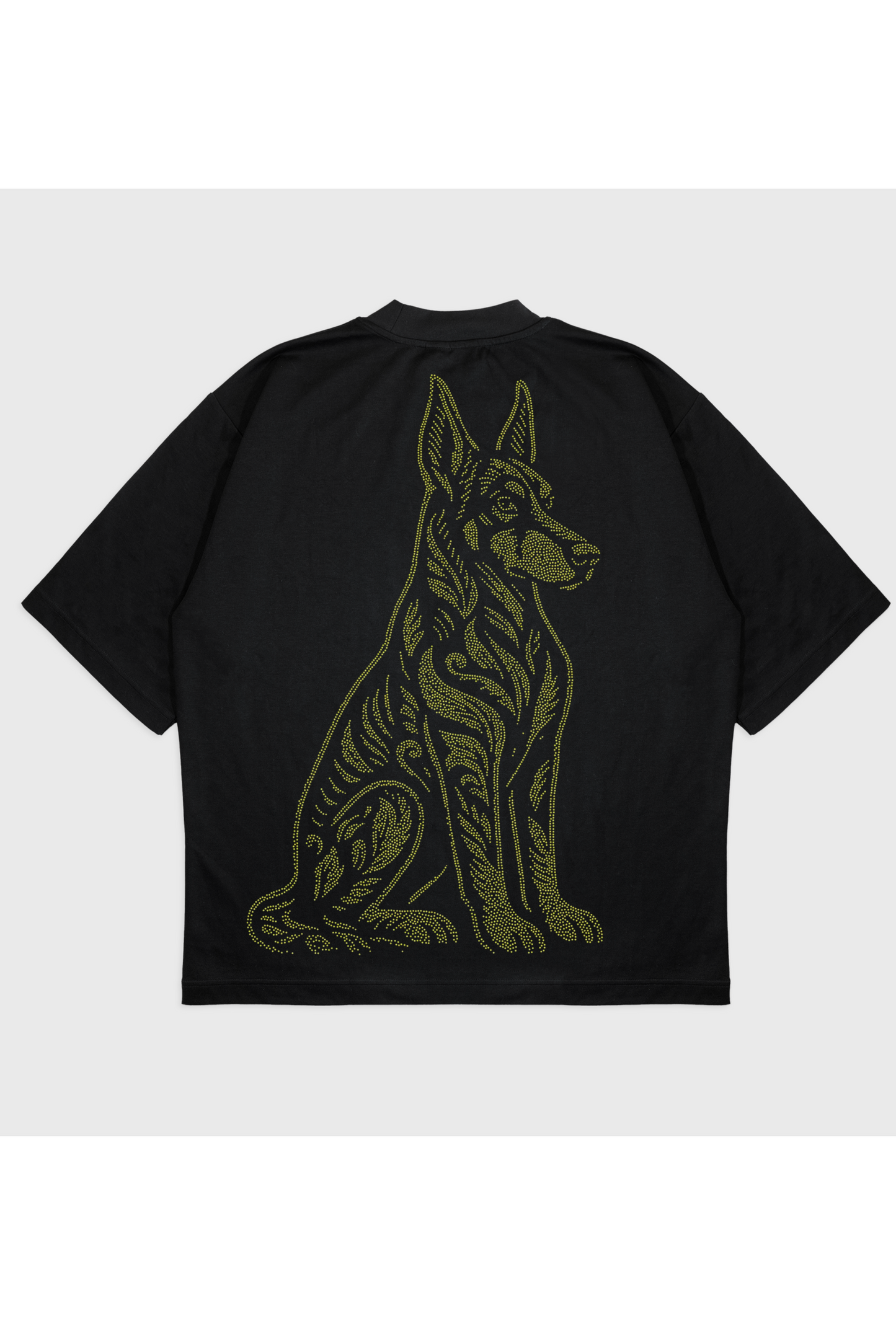 PAİN Guard Yours Oversize Siyah Tişört – Köpek Baskılı Premium Streetwear Unisex T-Shirt